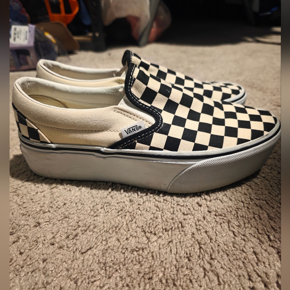 Vans Classic Checkered Slip On Stackform Sneakers… - image 1